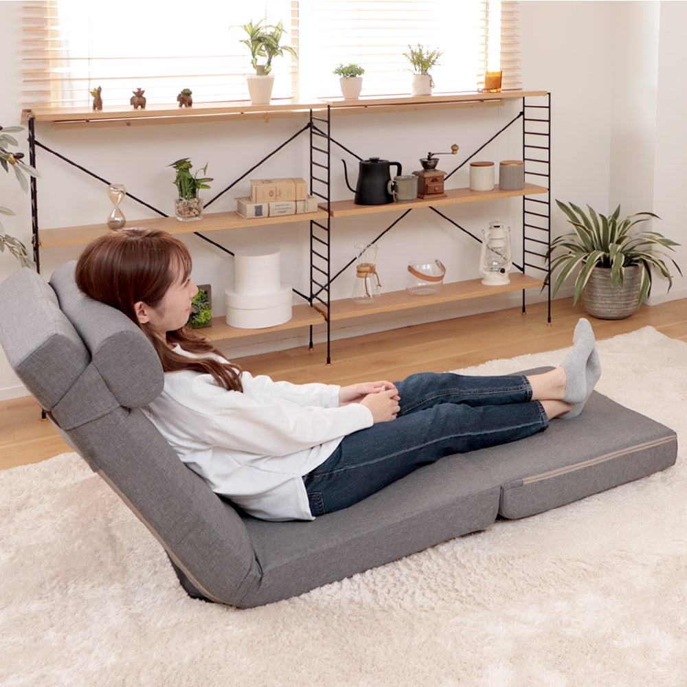 【CELLUTANE】 A1243 好收納沙發折疊床|日本進口| 14段調節|(附靠枕墊) 和室椅 沙發床 摺疊椅 沙發