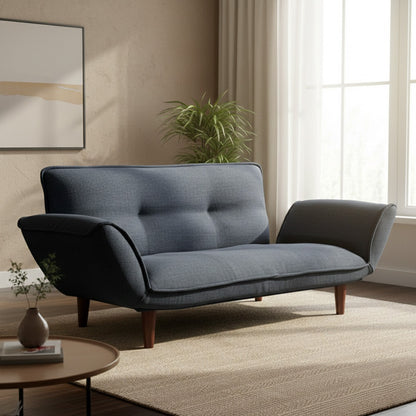 【CELLUTANE】日本製 獨立筒彈簧 A01雙人沙發加長型(2P) [棉麻材質]摺疊床沙發 布沙發 地板沙發