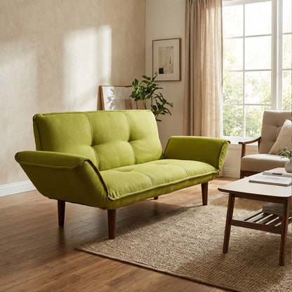 【CELLUTANE】日本製 獨立筒彈簧 A01雙人沙發加長型(2P) [棉麻材質]摺疊床沙發 布沙發 地板沙發