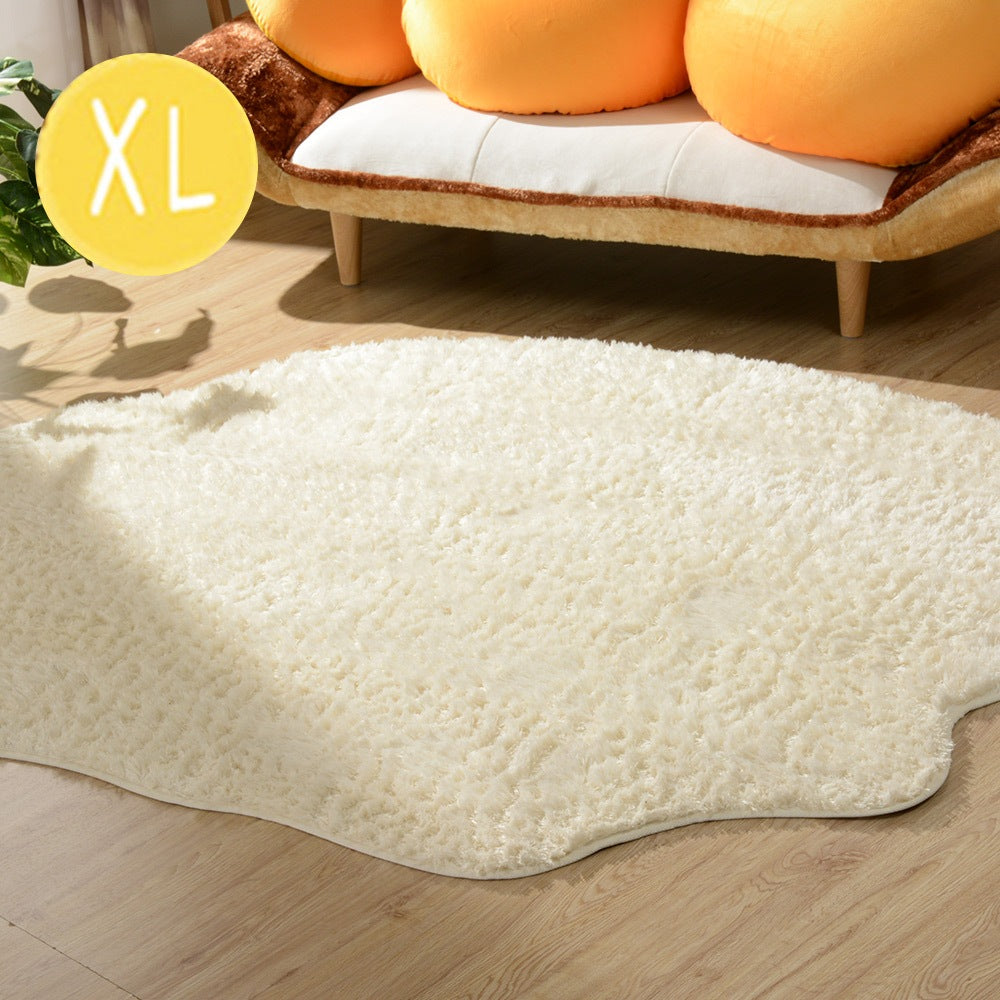 【CELLUTANE】荷包蛋地毯 (蛋白地毯+蛋黃抱枕) 地墊 腰靠 靠枕 地毯 床邊地毯 臥室地毯 客廳地毯