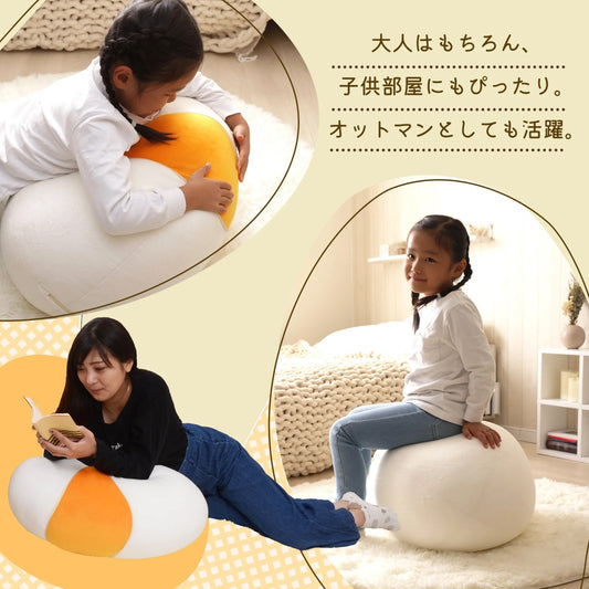 【CELLUTANE】A704 溏心蛋抱枕 雞蛋抱枕 / 靠墊 / 坐墊 / 椅墊 / 腳靠墊 / 擺件 / 居家擺設