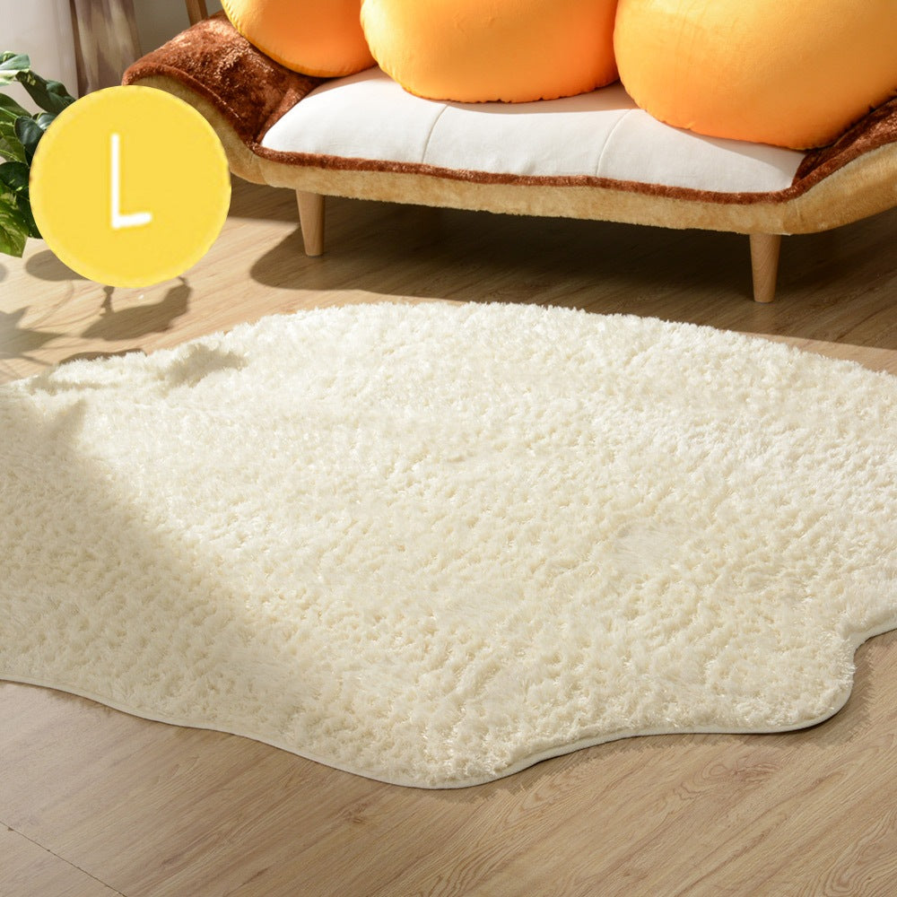 【CELLUTANE】荷包蛋地毯 (蛋白地毯+蛋黃抱枕) 地墊 腰靠 靠枕 地毯 床邊地毯 臥室地毯 客廳地毯