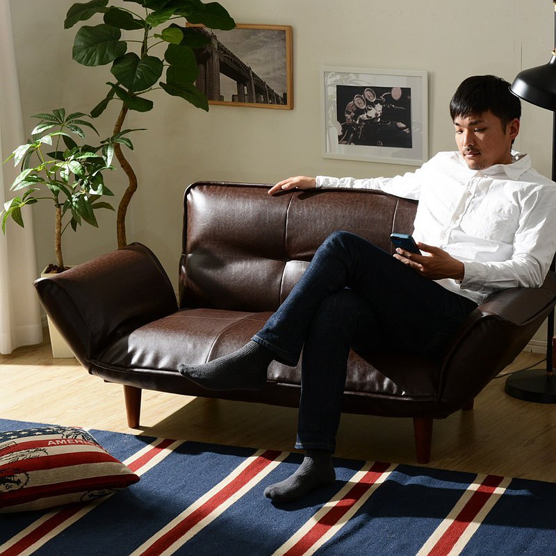 【CELLUTANE】 A01雙人沙發加長型(2P) [皮革/燈芯絨] 日本製 平價沙發 小沙發 沙發床 獨立筒沙發