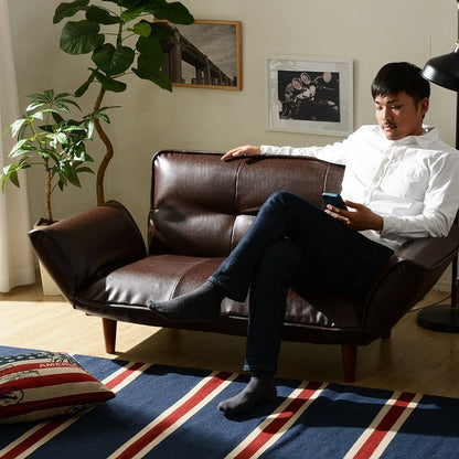 【CELLUTANE】 A01雙人沙發加長型(2P) [皮革/燈芯絨] 日本製 平價沙發 小沙發 沙發床 獨立筒沙發