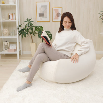 【CELLUTANE】A600 QLT 菱格紋 懶骨頭沙發 XL 日本進口 日製內材 懶人沙發(質感灰 / 奶茶色)