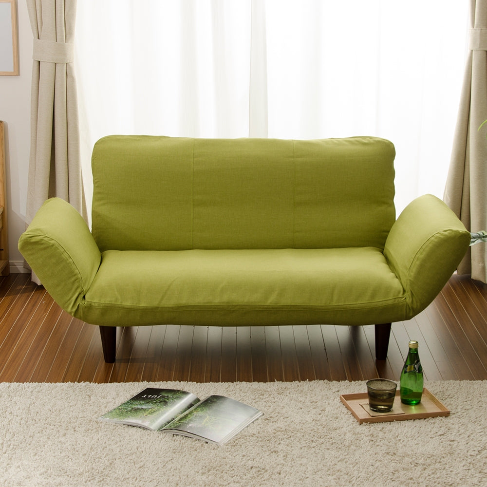 【CELLUTANE】可拆洗 日本製 獨立筒彈簧 A01雙人沙發加長型(2P) [棉麻材質]摺疊床沙發 布沙發 地板沙發