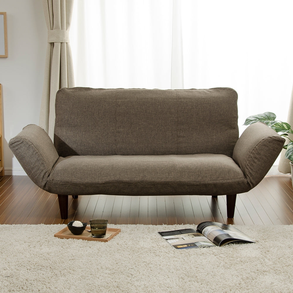 【CELLUTANE】可拆洗 日本製 獨立筒彈簧 A01雙人沙發加長型(2P) [棉麻材質]摺疊床沙發 布沙發 地板沙發