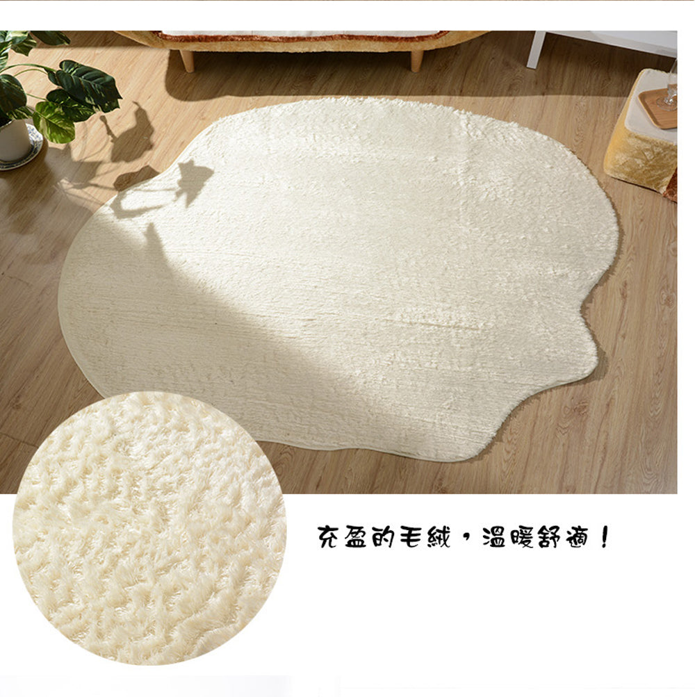 【CELLUTANE】荷包蛋地毯 (蛋白地毯+蛋黃抱枕) 地墊 腰靠 靠枕 地毯 床邊地毯 臥室地毯 客廳地毯