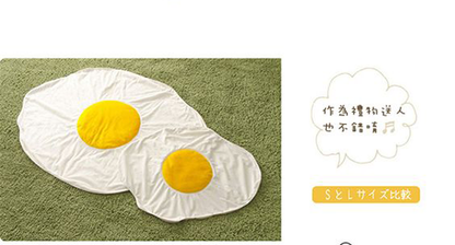 【CELLUTANE】 A613荷包蛋毛毯 日本監製 ( 四季毯 被子 毯子 法蘭絨 嬰兒毯 生日禮物 聖誕節)