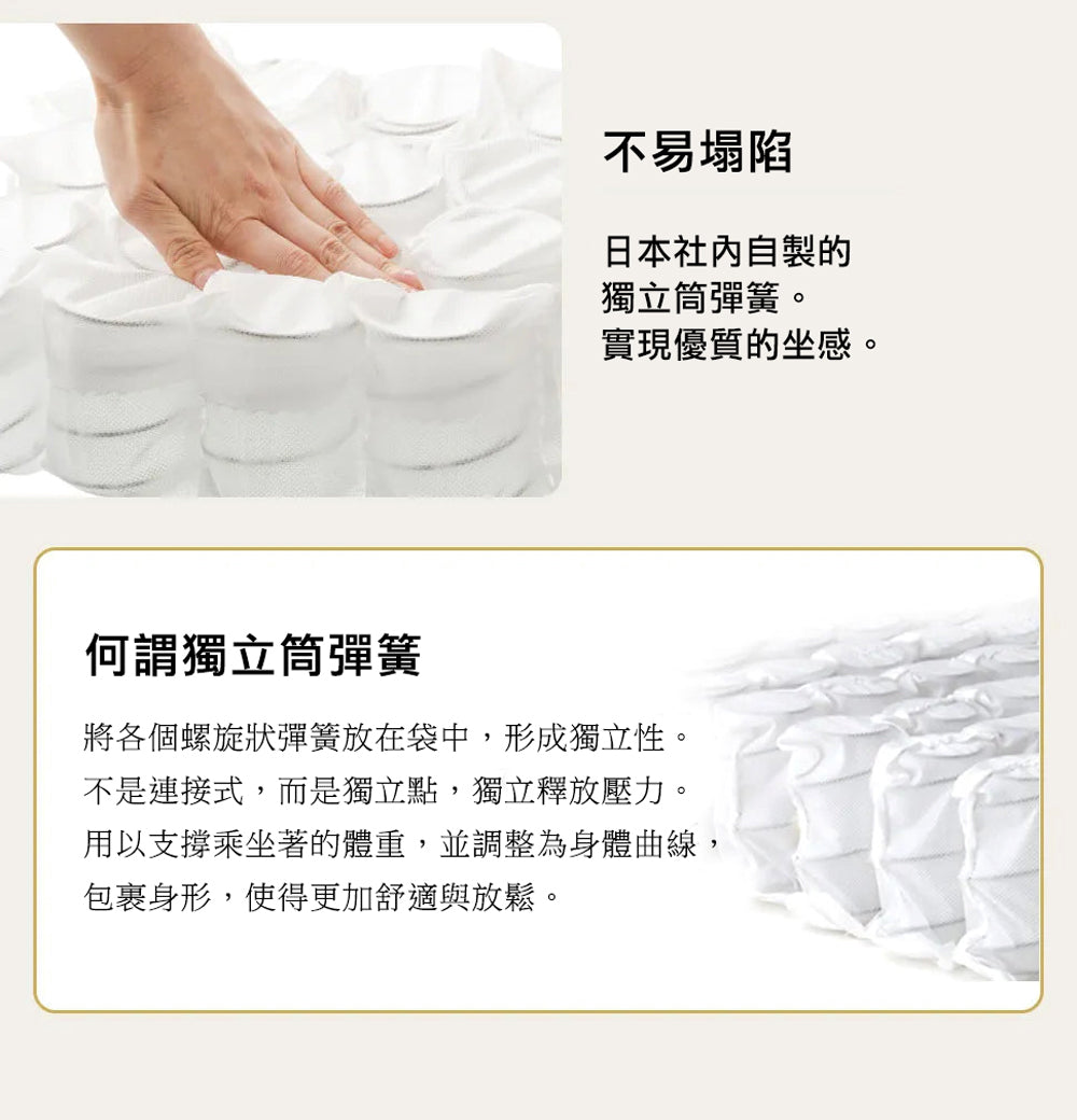 【CELLUTANE】 A01雙人沙發加長型(2P) [棉麻材質]日本製 獨立筒彈簧 摺疊床沙發 布沙發 地板沙發 兩人